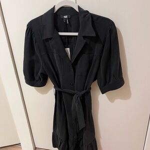 Paige Black Button-Up Dress